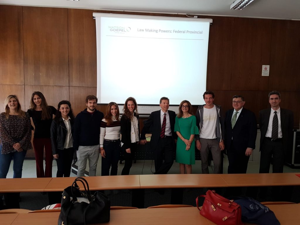 Celso & Anita Boscariol presenting at the University of Milan School of Law