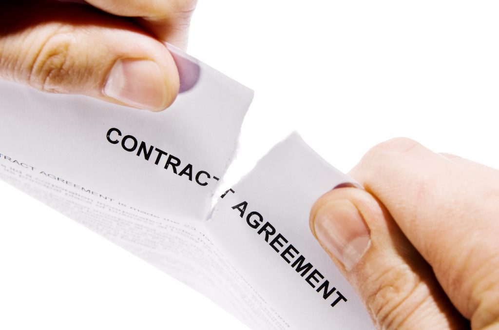 Broken contract agreement Vancouver