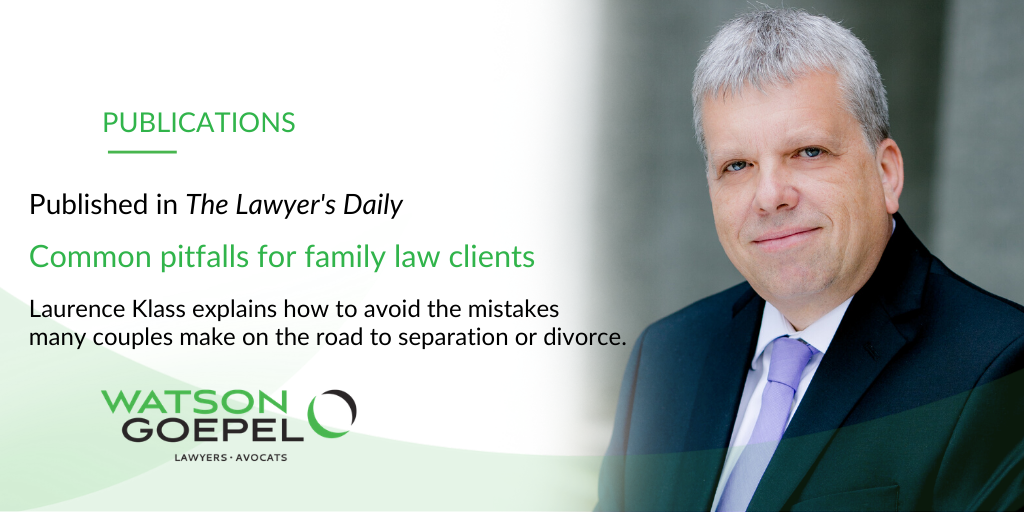 Laurence Klass - Common Pitfalls for Family Law Clients