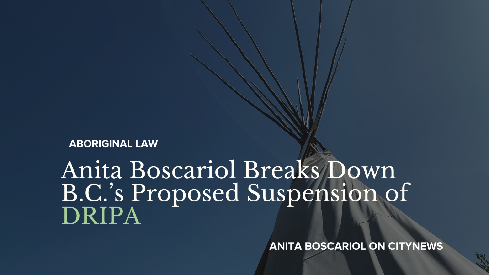 Anita Boscariol Breaks Down B.C.'s Proposed Suspension of DRIPA ...