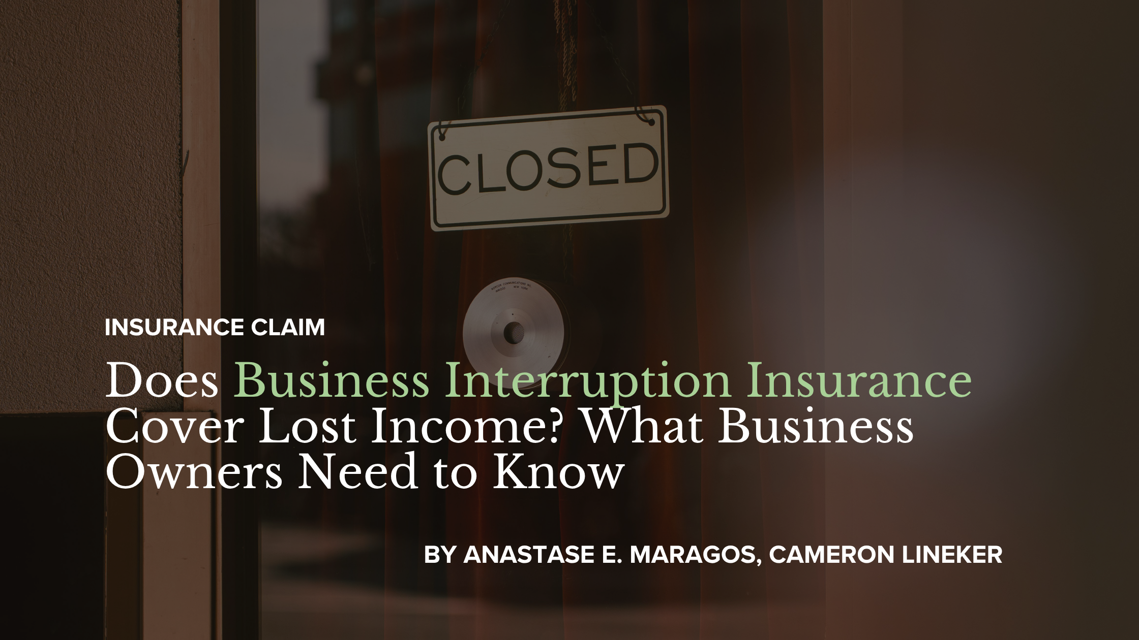 Business interuption insurance
